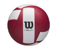 WILSON Helix Game, Ballon de Volley, Conçu pour la Haute Performance, Adhérence Avancée et Contrôle Optimisé, Microfibres de Première Qualité, Couleur: Rouge/Blanc, Taille Officielle