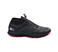 WILSON Homme Chaussures de Tennis, KAOS 3.0 SFT, Noir/Rouge, 48, pour Tout Type de Courts, pour Les Joueurs de Tout Niveau, WRS326070E125