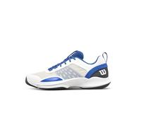 Wilson Homme Hurakn Pro V2 Men's Padel Shoe Chaussures, White/Deja Vu Blue/Black, 44 EU X-Large