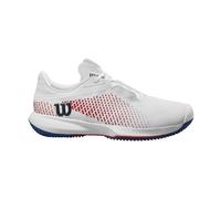 Wilson Homme KAOS Swift 1.5 Tennis Shoe, White/Deja Vu Blue Red, 40 2/3 EU
