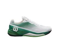 Wilson Homme Rush Pro 4.0 Clay Sneaker, White/Bosphorus/Classic Green, 44 2/3 EU