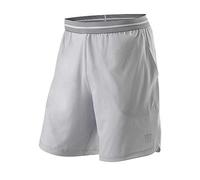 Wilson Homme Short, POWER 8 SHORT, Polyester/Spandex, Gris Clair (Rocket), Taille XXL, WRA789302XX