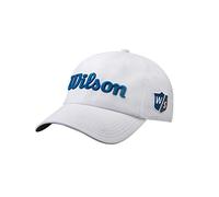WILSON Homme Staff V Neck Sweater Baseball Cap, Blanc/Bleu, Taille Unique EU