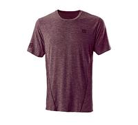 Wilson Homme T-Shirt, KAOS MIRAGE CREW, Polyester/Nylon/Spandex, Bordeaux (Fig), Taille L, WRA788702LG