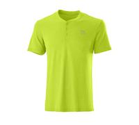 Wilson Homme T-Shirt, PWR SMLS HENLEY II, Polyester/Nylon, Vert (Lime Popsicle), Taille XL, WRA789103XL