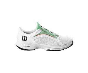 Wilson Hurakn 2.0, Chaussures de Padel pour Femme, White Biscay Green Black, 42 2/3 EU
