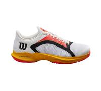 Wilson Hurakn 2.0 Chaussures de Padel pour Homme, Multicolore (White Old Gold Fiery Coral), 48 EU