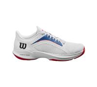 Wilson Hurakn 2.0 Chaussures de Padel pour Homme, Multicolore (White Old Gold Fiery Coral), 48 EU