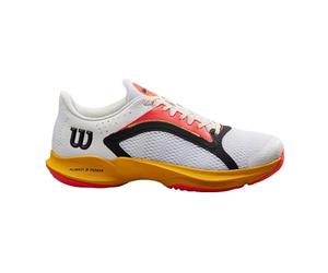 Wilson Hurakn 2.0 Chaussures de Padel pour Homme, Multicolore (White Old Gold Fiery Coral), 48 EU