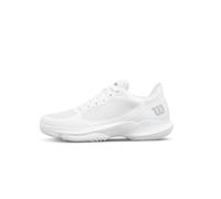 WILSON Hurakn Lite Chaussures de Padel pour Femme, avec Semelle Pro Torque pour Une Stabilité Légère, Blanc/Argent, Taille 40
