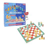 Wilson Jeux - Mon 1er Jeu d’Échecs - Grand Prix du Jouet 2025 - Initiation ludique et éducative aux échecs dès 6 Ans - Plateau en Bois 30 cm avec déplacements des pièces indiqués au Dos