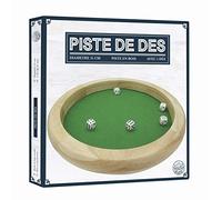 Wilson Jeux - Piste de dés 35 cm en Bois Massif - Piste de dés 35 cm avec 5 dés de 16 mm - 82030