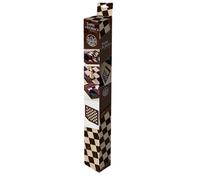 Wilson Jeux - Tapis D'échec Souple en Néoprène - Tapis D'échec Impression Imitation Bois Lettré et Chiffré - Tapis D'échec Souple Anti-dérapant - Idéal Grandes Pièces Jusqu' à Taille 5