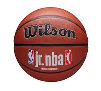 Wilson Jr NBA, Ballon de Basket Intérieur/Extérieur Authentique, Offre Un Contrôle Parfait de l'Humidité, Design à Double Profondeur et Rétention d'air Supérieure, Couleur: Marron, Taille: 7