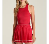 Wilson Laser Cut Pleat Robe Femmes - rouge