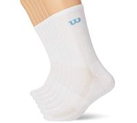 Wilson - Lot de 6 Paires de Chaussettes Mi-Hautes de Sport Homme Crew - Confort & Maintien - Bord Côte - Zone Aérée