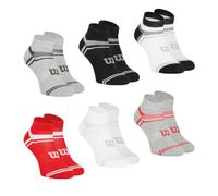 Wilson - Lot de 6 Paires de Socquettes de Sport Homme Low Cut - Évacuation de la Transpiration - Zone Aérée sur le pied - Maintien Supérieur