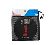WILSON Marqueurs d'entraînement de Basket, NBA DRV Training Markers, Plastique, Noir, 5 pièces.