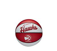 Wilson Mini Ballon de Basket, TEAM RETRO, ATLANTA HAWKS, Extérieur, Caoutchouc, Taille : MINI
