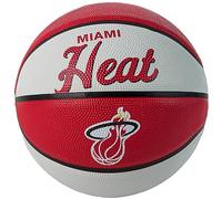 Wilson Mini Ballon de Basket, TEAM RETRO, MIAMI HEAT, Extérieur, Caoutchouc, Taille : MINI