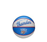 Wilson Mini Ballon de Basket TEAM RETRO, OKLAHOMA CITY THUNDER, Extérieur, Caoutchouc, Taille : MINI