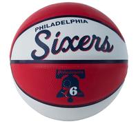 WILSON Mini Ballon de Basket Team Retro, Philadelphia 76ERS, Extérieur, Caoutchouc, Taille : Mini