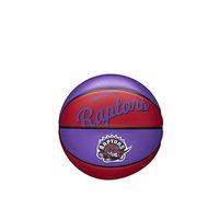 Wilson Mini Ballon de Basket TEAM RETRO, TORONTO RAPTORS, Extérieur, Caoutchouc, Taille : MINI