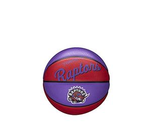 Wilson Mini Ballon de Basket TEAM RETRO, TORONTO RAPTORS, Extérieur, Caoutchouc, Taille : MINI