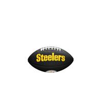 WILSON Mini NFL Team Soft Touch, Ballon de Football Américain, Adhérence Confiante et Toucher Doux, pour Extérieur, Équipe: Pittsburgh Steelers, Couleur: Noir, Taille Mini