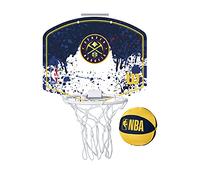 Wilson Mini Panier de Basket, Hoop NBA TEAM MINI HOOP, DENVER NUGGETS, plastique, Noir