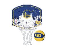 Wilson Mini Panier de Basket, Hoop NBA TEAM MINI HOOP, GOLDEN STATE WARRIORS, plastique, Noir