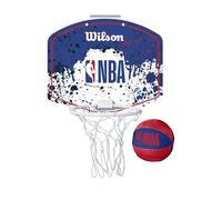 Wilson Mini Panier de Basket, Hoop NBA TEAM MINI HOOP, logo NBA, plastique, rouge/blanc/bleu