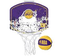 Wilson Mini Panier de Basket, Hoop NBA TEAM MINI HOOP, LOS ANGELES LAKERS, plastique