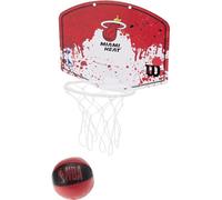 Wilson Mini Panier de Basket, Hoop NBA TEAM MINI HOOP, MIAMI HEAT, plastique