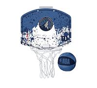 Wilson Mini Panier de Basket, Hoop NBA TEAM MINI HOOP, MINNESOTA TIMBERWOLVES, plastique, Noir