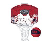 Wilson Mini Panier de Basket, Hoop NBA TEAM MINI HOOP, NEW ORLEANS PELICANS, plastique, Noir
