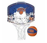 Wilson Mini Panier de Basket, Hoop NBA TEAM MINI HOOP, NEW YORK KNICKS, plastique, Blanc