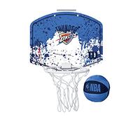 Wilson Mini Panier de Basket, Hoop NBA TEAM MINI HOOP, OKLAHOMA CITY THUNDER, plastique, Noir