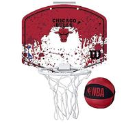 Wilson Mini Panier de Basket, NBA TEAM MINI HOOP, CHICAGO BULLS, plastique