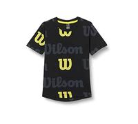 Wilson Mixte enfant All Over Logo T shirt, Black/, 128 EU