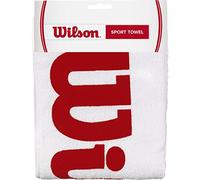 WILSON Mixte Wrz540100 Serviette de Sport, Blanc/Rouge, NS EU