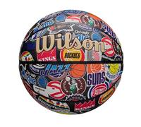 Wilson Ballon de basket NBA All Team Retro – Double profondeur, toucher pur – Taille 7 Multicolore