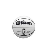 Wilson Ballon de basket NBA Autograph Adam Silver Mini Taille 3 Cuir synthétique Blanc