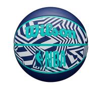 Wilson NBA DRV Plus Dazzle Camo, Ballon de Basket, Conçu avec un Revêtement Durable pour une Tenue Optimale à l'Air, Dotée de Coutures NBA Elite, Utilisation Multi-Surfaces, Couleur: Indigo, Taille: 6