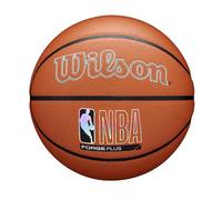 Wilson Ballon de basket NBA Forge Plus — Revêtement Pure Feel, Adhérence Élite, Taille 7 Marron