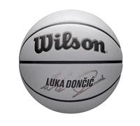 Wilson Ballon de basket NBA Player Icon Dončić – Protection UV, Texture Pure Feel, Gris, Taille 7