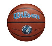 WILSON NBA Team Alliance, Ballon de Basket, Surface Pure Feel et Technologie Dual Depth, Stabilité à l'Air améliorée, Couleur: Marron, Taille: 7