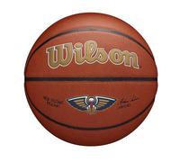 WILSON NBA Team Alliance, Ballon de Basket, Surface Pure Feel et Technologie Dual Depth, Stabilité à l'Air améliorée, Couleur: Marron, Taille: 7