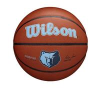 WILSON NBA Team Alliance, Ballon de Basket, Surface Pure Feel et Technologie Dual Depth, Stabilité à l'Air améliorée, Couleur: Marron, Taille: 7