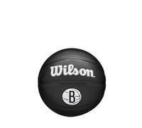 Wilson NBA Team Tribute Brooklyn Nets Mini Ballon de Basket, Noir, Taille 3 | Mini ballon de basket à canaux de précision, avec adhérence Dynamic Grip et stabilité de l'air pour jouer en intérieur